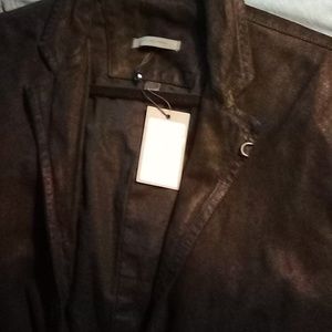 John Varvatos Suede Leather Jacket, Size 50